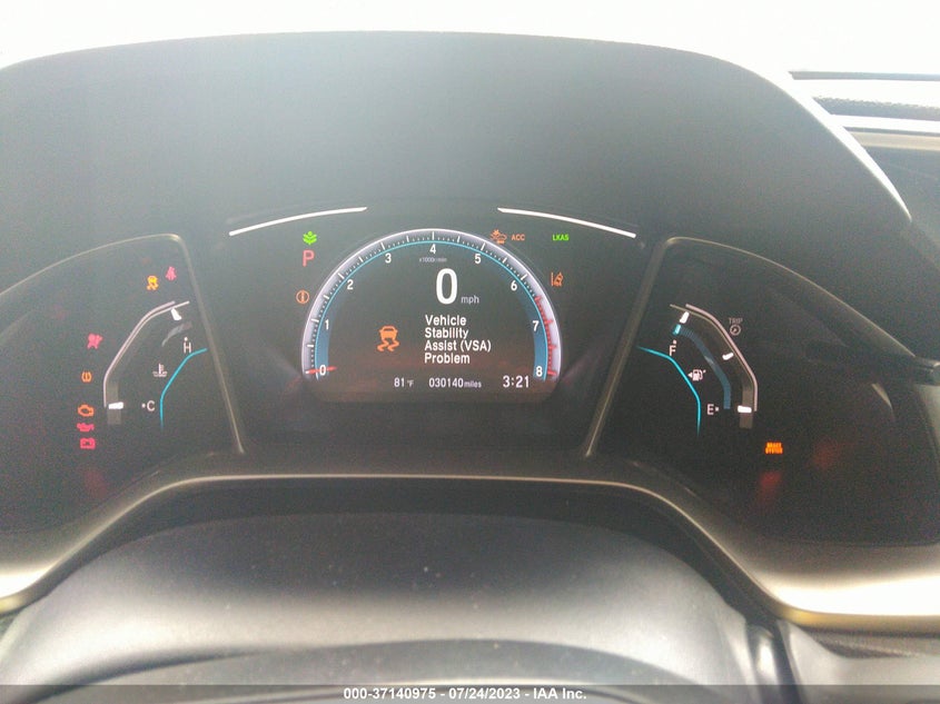 VIN 19XFC1F32LE001235 2020 HONDA CIVIC SEDAN EX