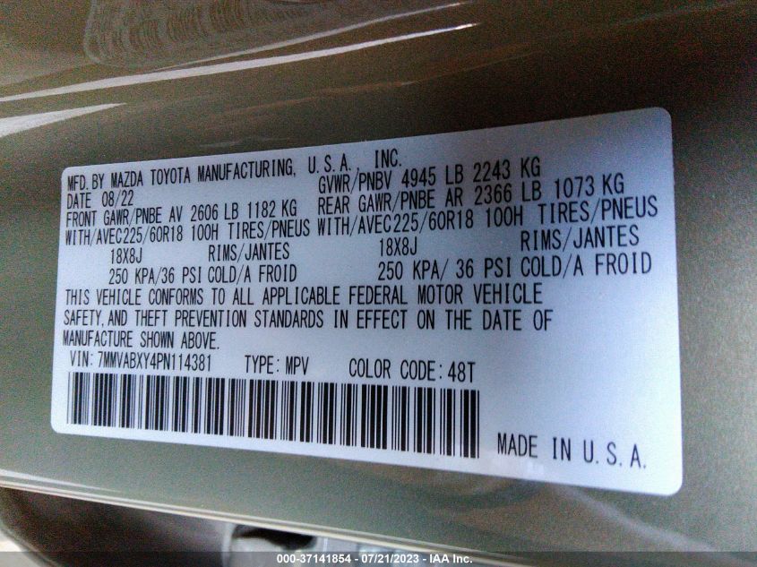 2023 MAZDA CX-50 MERIDIAN 7MMVABXY4PN114381