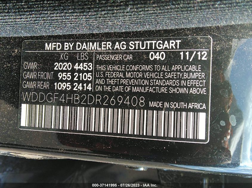 2013 MERCEDES-BENZ C-CLASS C 250 - WDDGF4HB2DR269408