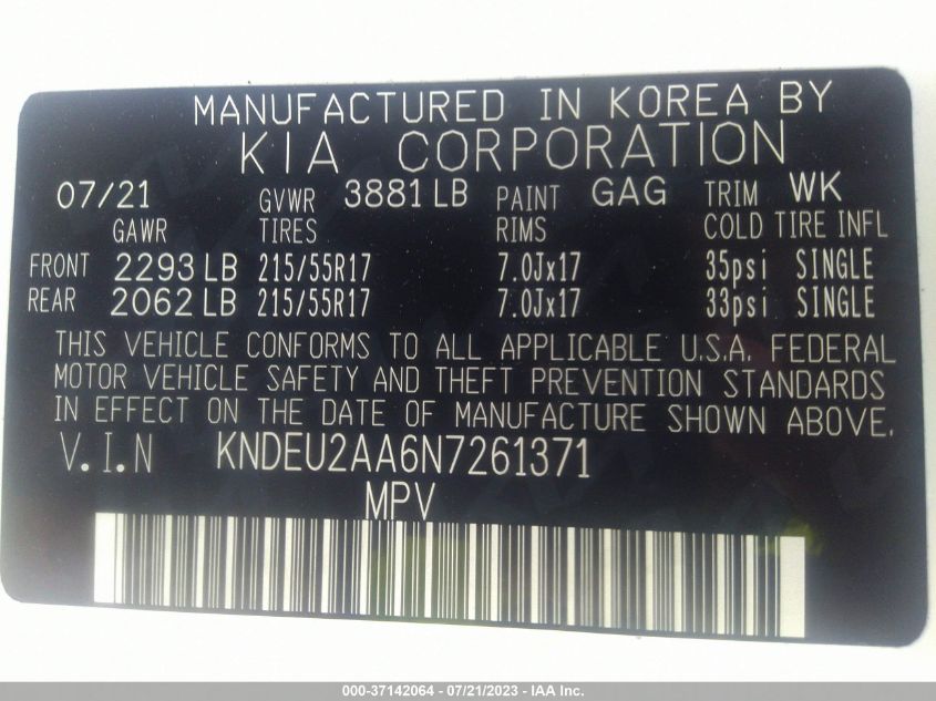 2022 KIA SELTOS S - KNDEU2AA6N7261371