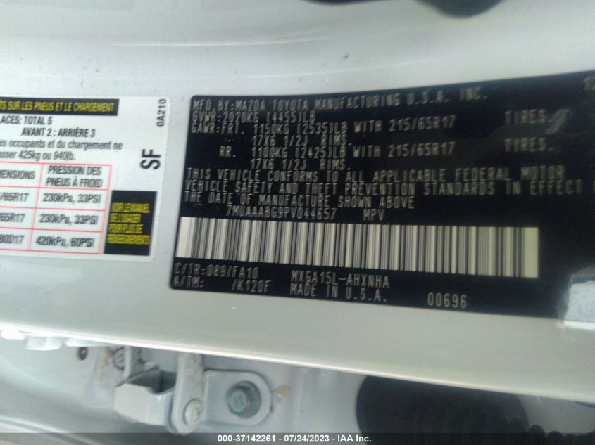 2023 TOYOTA COROLLA CROSS L - 7MUAAABG9PV044657
