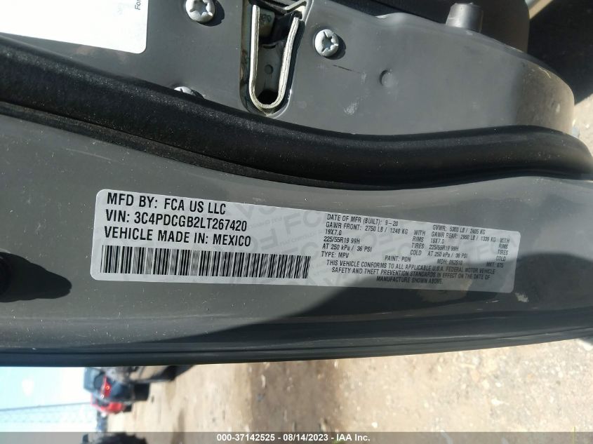 2020 DODGE JOURNEY CROSSROAD - 3C4PDCGB2LT267420