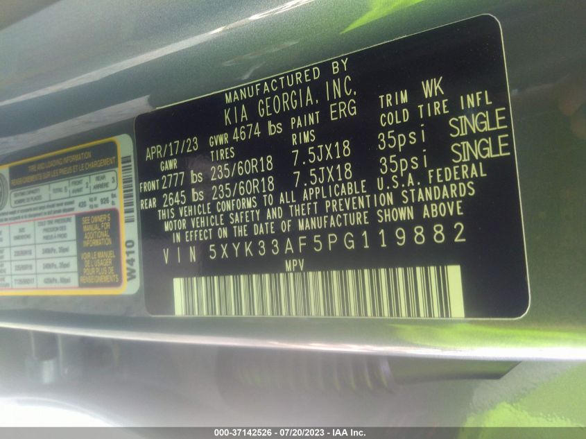 2023 KIA SPORTAGE EX - 5XYK33AF5PG119882