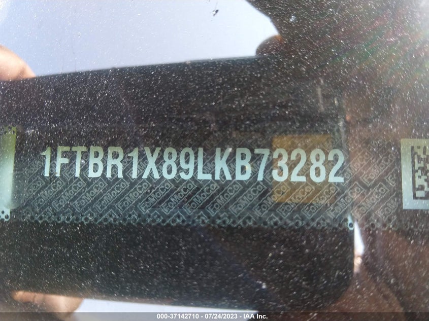 VIN 1FTBR1X89LKB73282 2020 FORD TRANSIT CARGO VAN