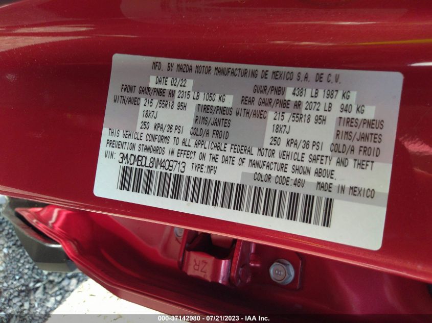 2022 MAZDA CX-30 2.5 S PREMIUM PACKAGE - 3MVDMBDL8NM409713