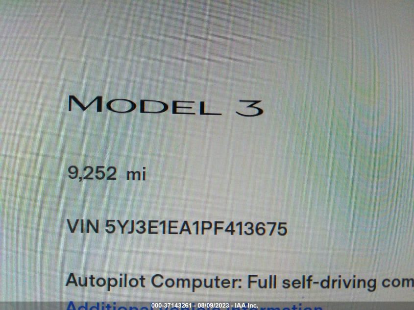 5YJ3E1EA1PF413675 Tesla Model 3  14