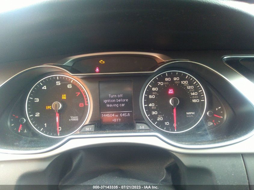 2013 AUDI A4 PREMIUM PLUS - WAUHFAFL2DN020863