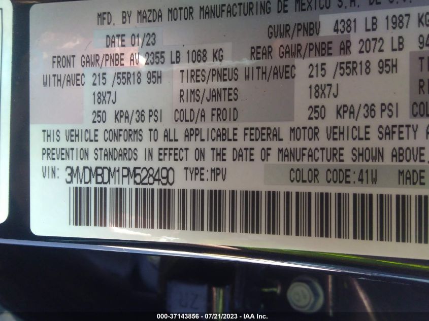 2023 MAZDA CX-30 2.5 S PREMIUM PACKAGE - 3MVDMBDM1PM528490