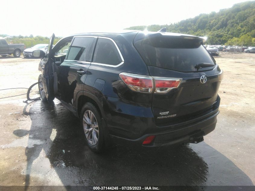 2015 TOYOTA HIGHLANDER XLE - 5TDJKRFHXFS176849