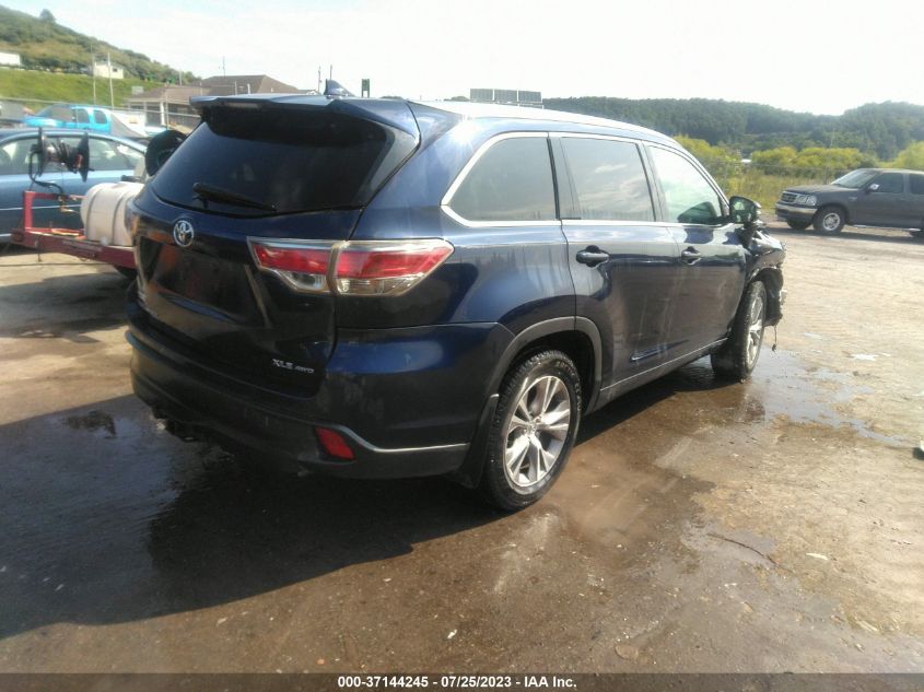 2015 TOYOTA HIGHLANDER XLE - 5TDJKRFHXFS176849