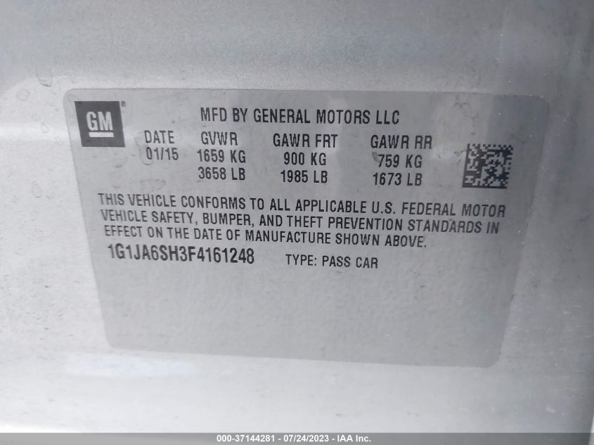 2015 CHEVROLET SONIC LS - 1G1JA6SH3F4161248