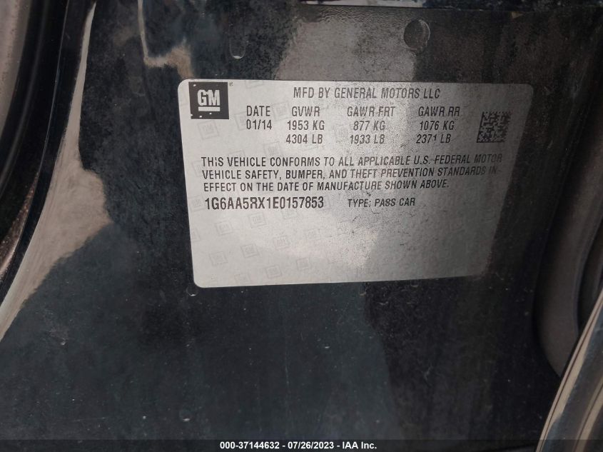 2014 CADILLAC ATS STANDARD RWD - 1G6AA5RX1E0157853