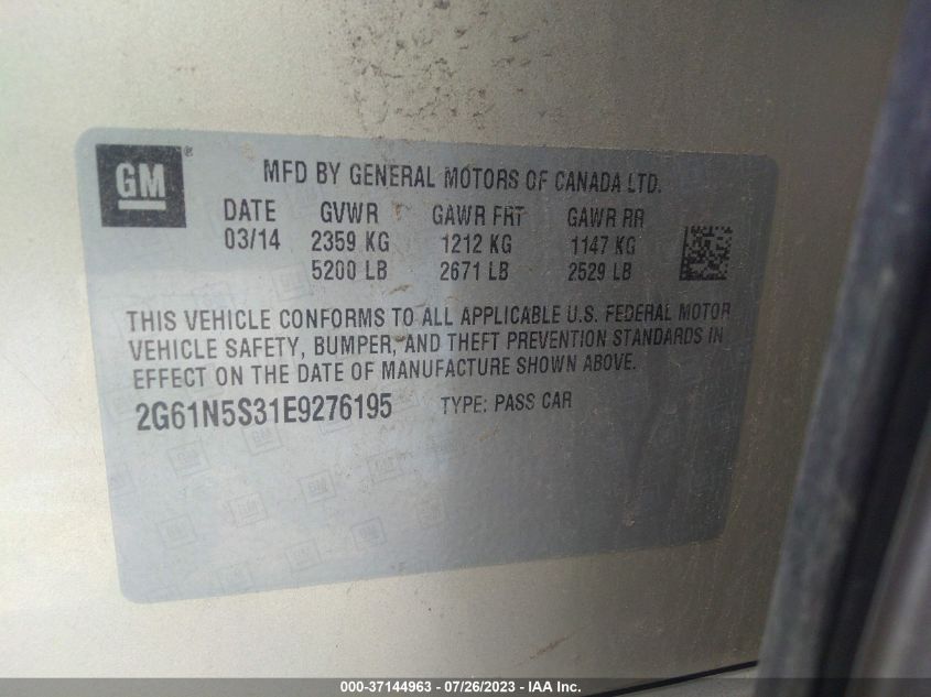 2014 CADILLAC XTS LUXURY - 2G61N5S31E9276195