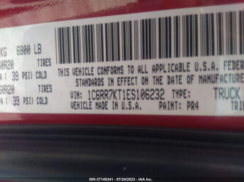 2014 RAM 1500 ST - 1C6RR7KT1ES106232