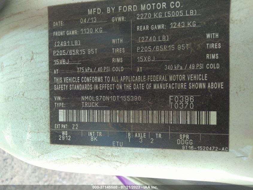 2013 FORD TRANSIT CONNECT XLT - NM0LS7DN1DT155390