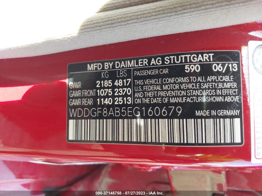 2014 MERCEDES-BENZ C-CLASS C 300 - WDDGF8AB5EG160679