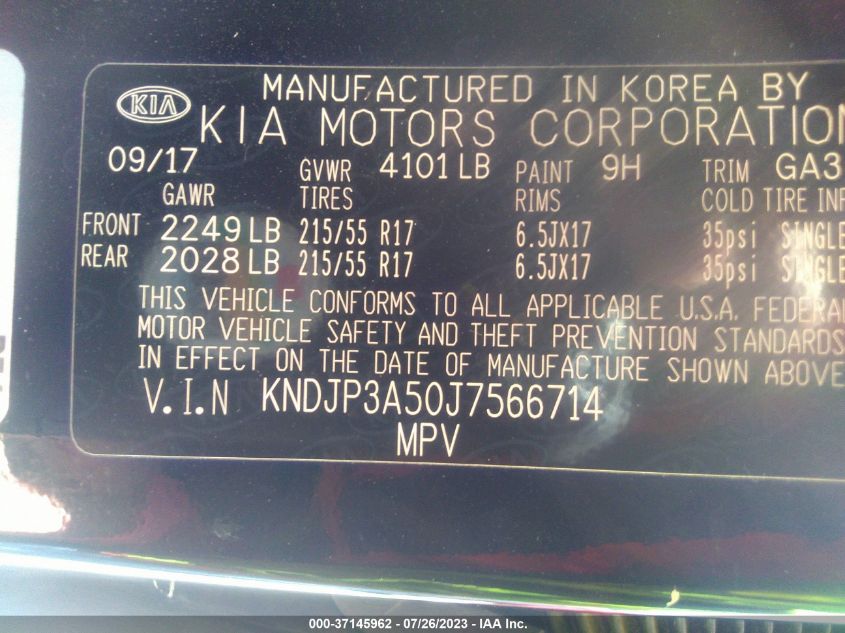 2018 KIA SOUL + - KNDJP3A50J7566714