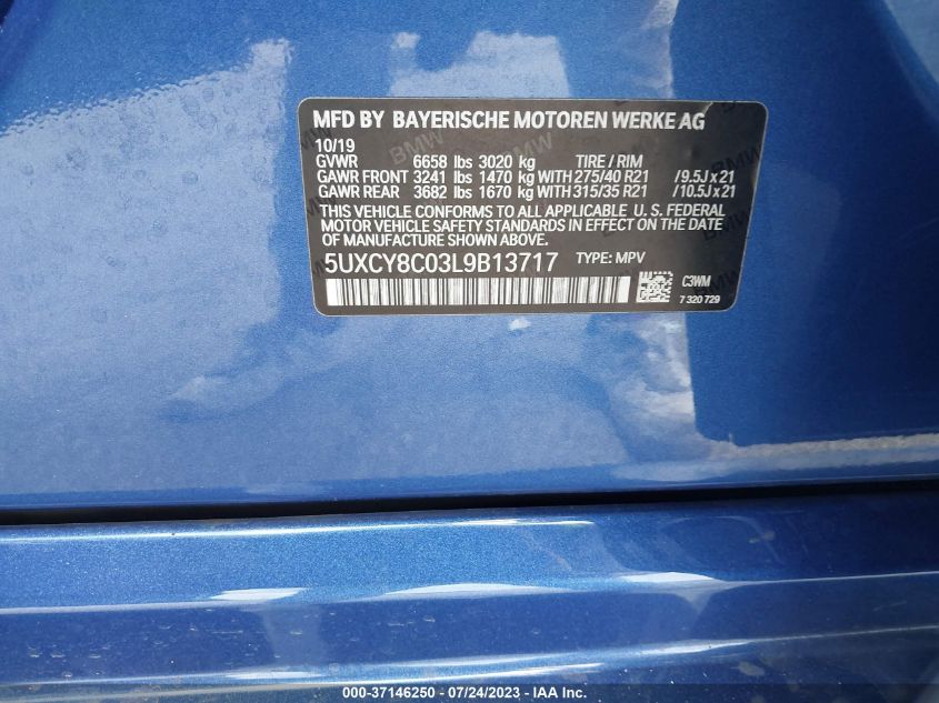 2020 BMW X6 M50I - 5UXCY8C03L9B13717