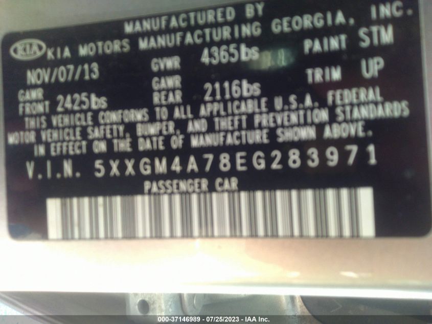 2014 KIA OPTIMA LX - 5XXGM4A78EG283971