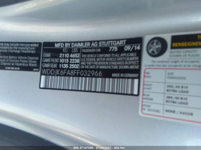 2015 MERCEDES-BENZ SL-CLASS SL 400 WDDJK6FA8FF032966