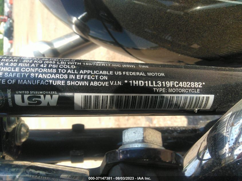 2015 HARLEY-DAVIDSON XL1200 T - 1HD1LL319FC402882