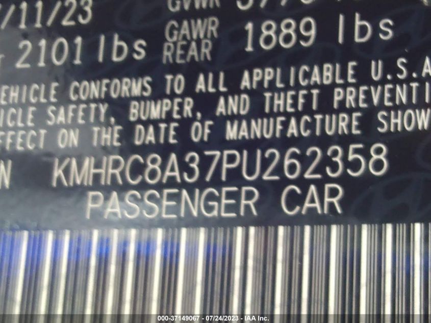 2023 HYUNDAI VENUE LIMITED - KMHRC8A37PU262358