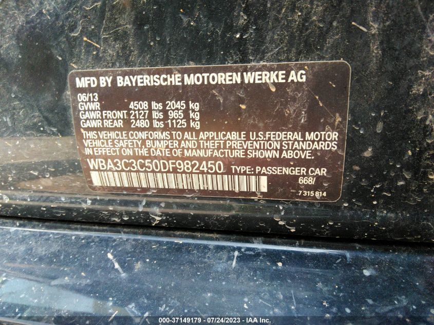 2013 BMW 3 SERIES 320I XDRIVE - WBA3C3C50DF982450