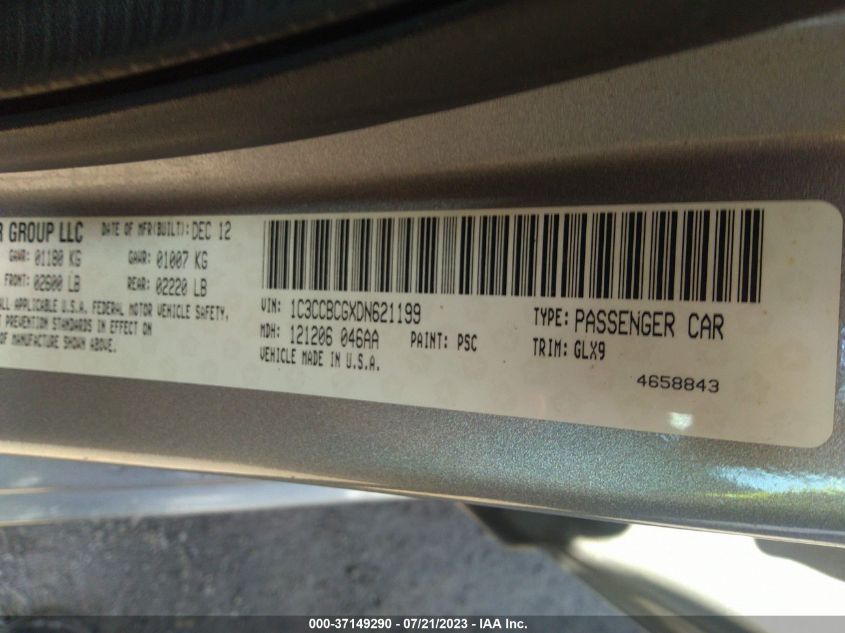 2013 CHRYSLER 200 LIMITED - 1C3CCBCGXDN621199