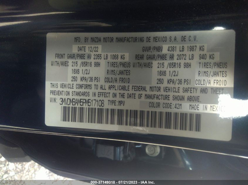 2023 MAZDA CX-30 2.5 S - 3MVDMBAM5PM517108