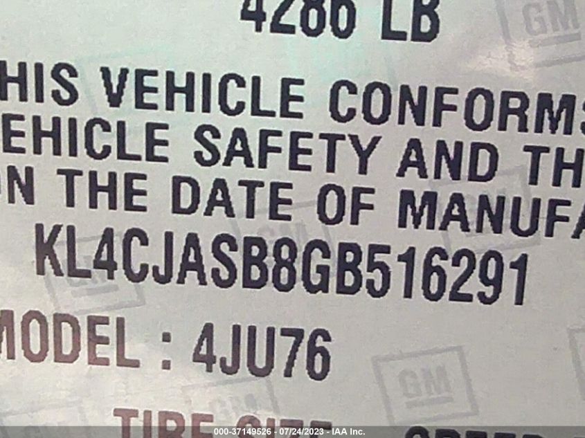 2016 BUICK ENCORE - KL4CJASB8GB516291