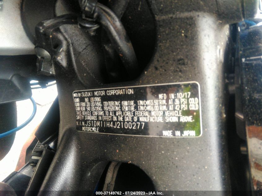 2018 SUZUKI GSX-R1000 R - JS1DM11H4J2100277
