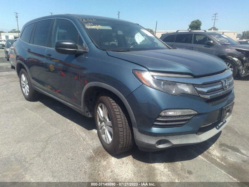 2016 HONDA PILOT LX - 5FNYF5H10GB050484