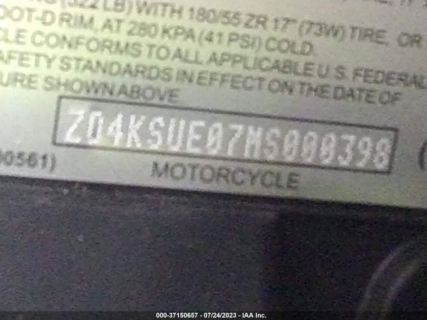 2021 APRILIA TUONO 660 ZD4KSUE07MS000398