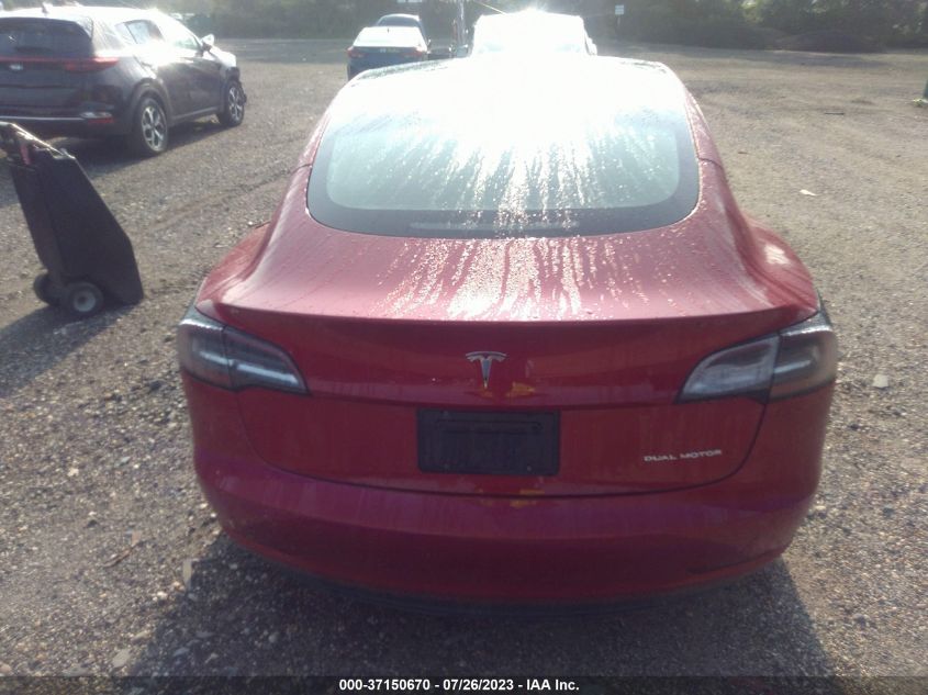 2022 TESLA MODEL 3 LONG RANGE - 5YJ3E1EB4NF186911