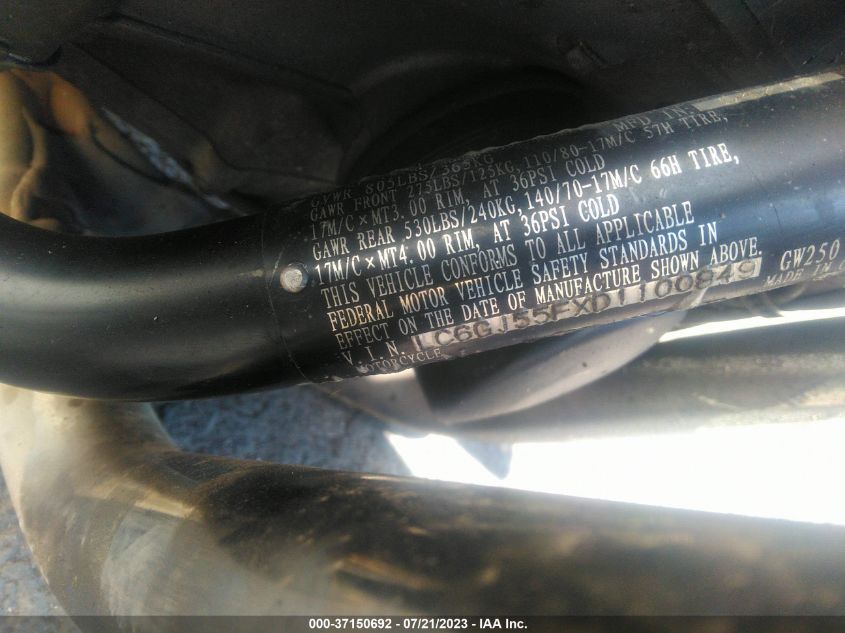 2013 SUZUKI GW250 - LC6GJ55FXD1100849