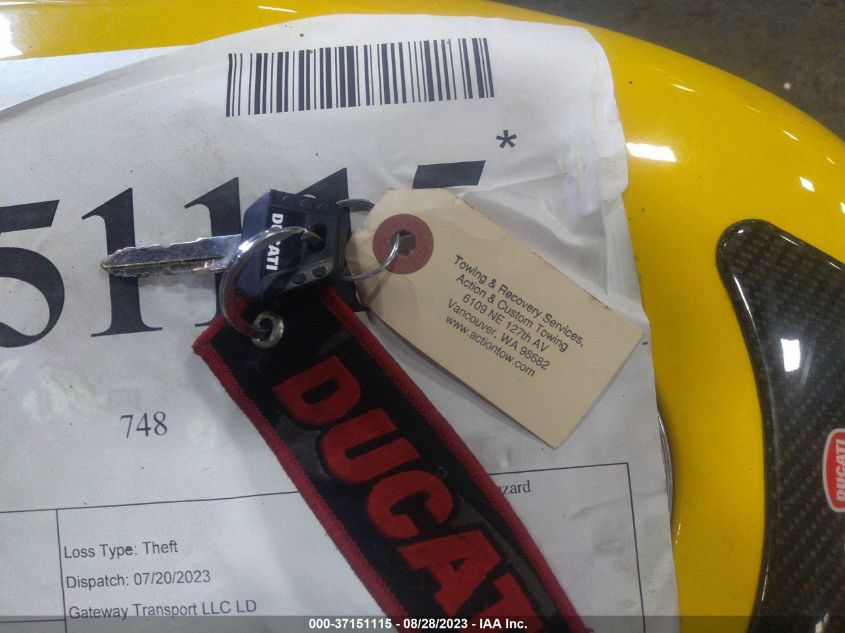 2001 DUCATI 748 - ZDM1SB3R21B010043
