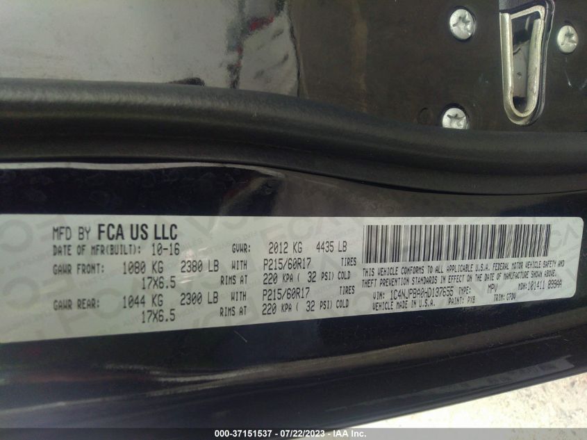 2017 JEEP PATRIOT SPORT - 1C4NJPBA0HD137655