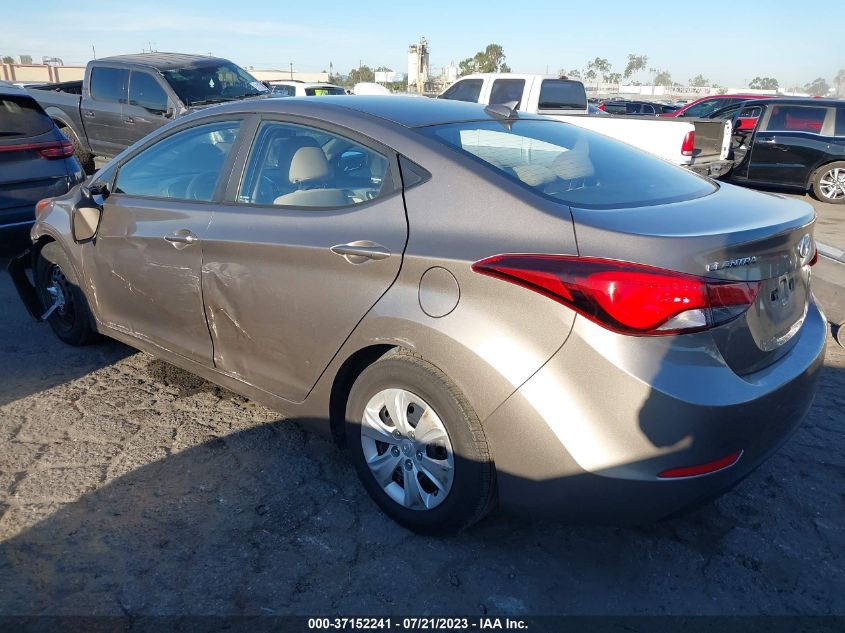 2016 HYUNDAI ELANTRA SE/SPORT/LIMITED - 5NPDH4AE2GH723793