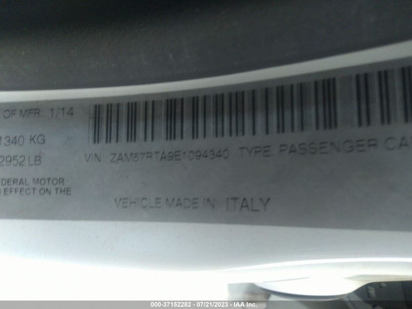 2014 MASERATI GHIBLI S Q4 - ZAM57RTA9E1094340