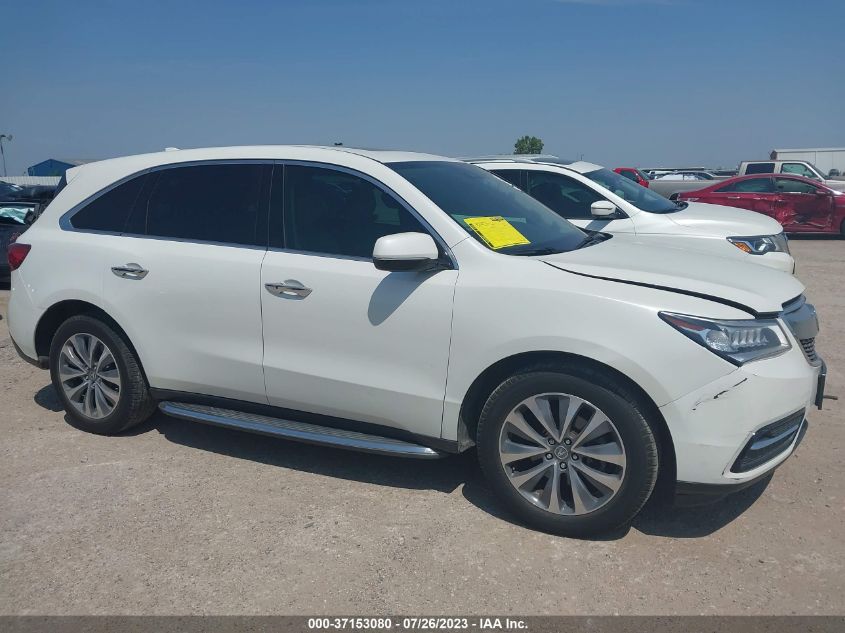 2016 ACURA MDX W/TECH/ENTERTAINMENT/W - 5FRYD4H61GB028441