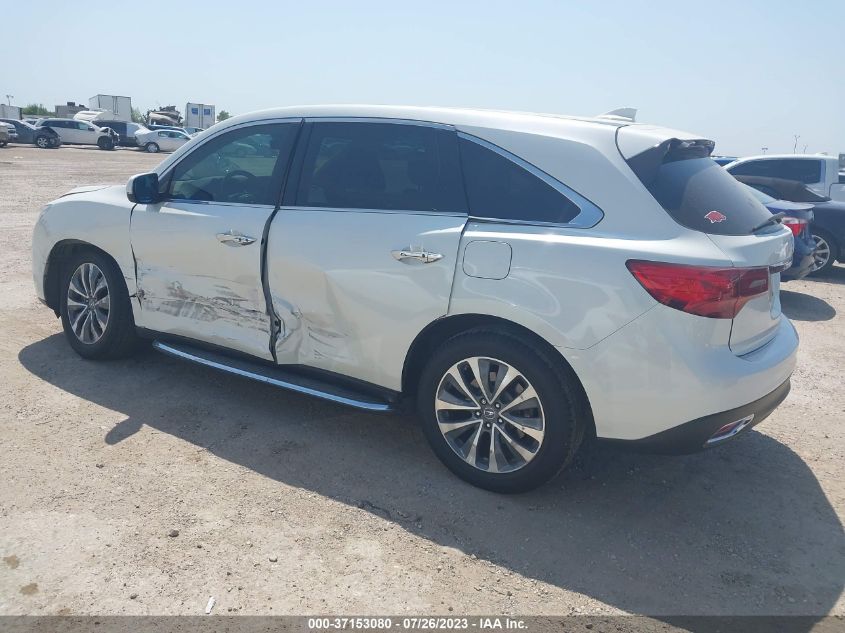 2016 ACURA MDX W/TECH/ENTERTAINMENT/W - 5FRYD4H61GB028441