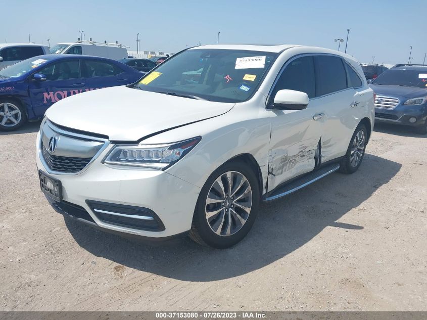 2016 ACURA MDX W/TECH/ENTERTAINMENT/W - 5FRYD4H61GB028441
