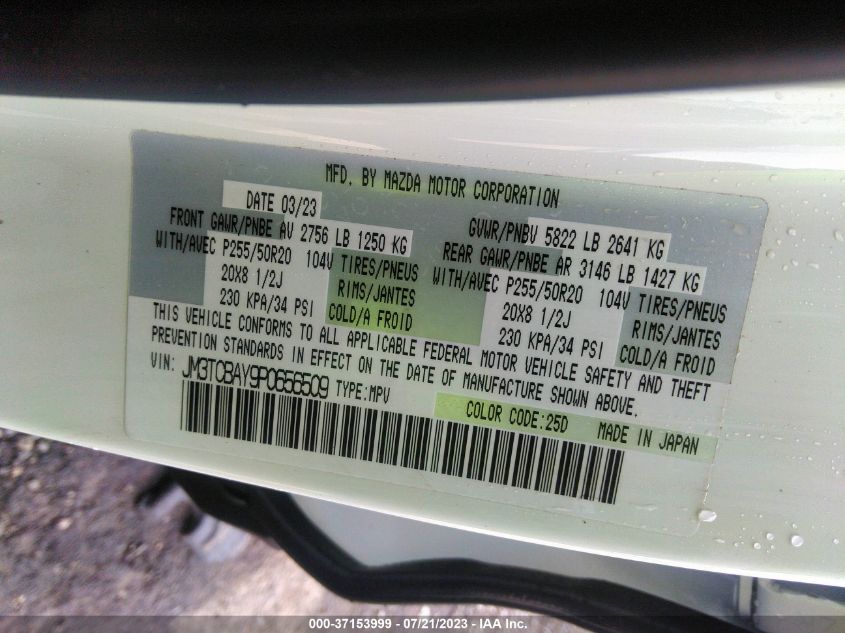 2023 MAZDA CX-9 TOURING PLUS - JM3TCBAY9P0656509