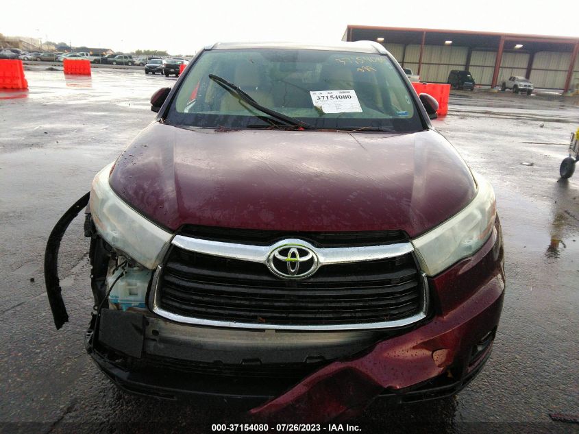 2016 TOYOTA HIGHLANDER XLE - 5TDJKRFH3GS355204