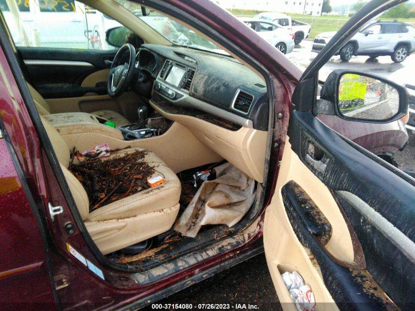 2016 TOYOTA HIGHLANDER XLE - 5TDJKRFH3GS355204