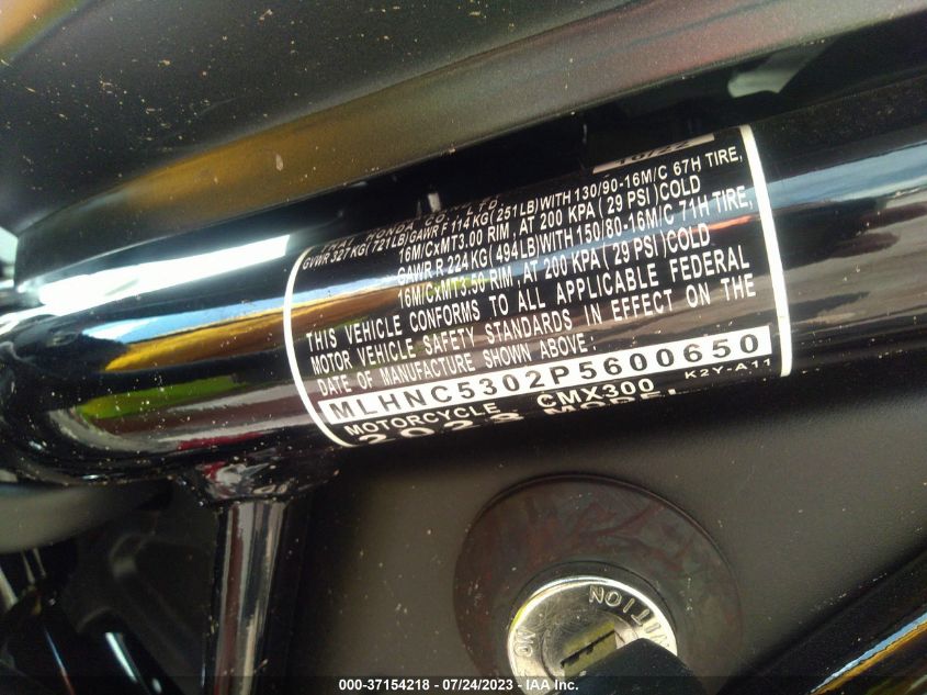 2023 HONDA CMX300 MLHNC5302P5600650