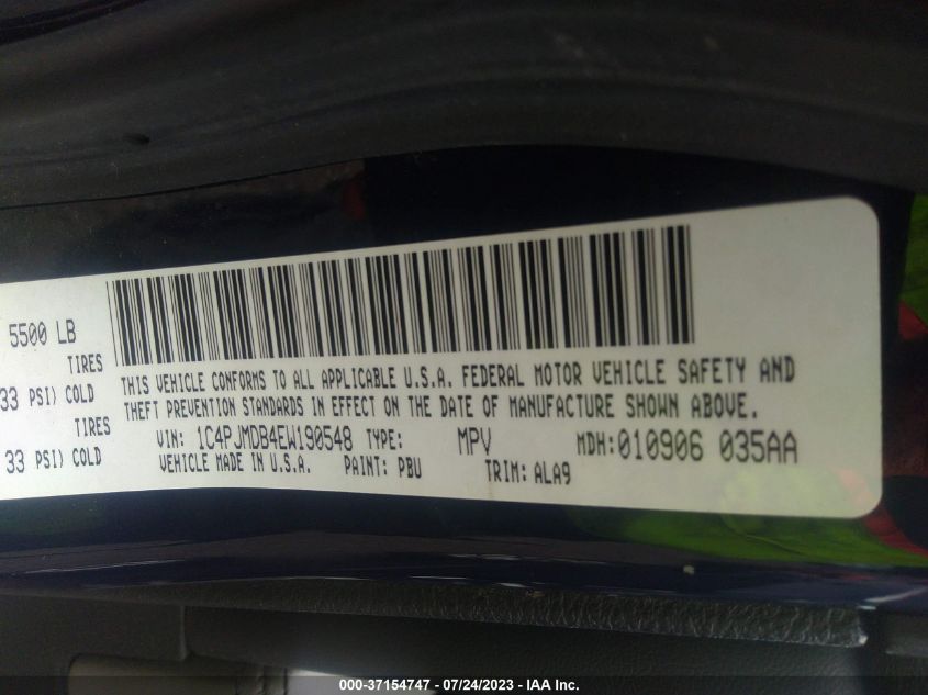 2014 JEEP CHEROKEE LIMITED - 1C4PJMDB4EW190548