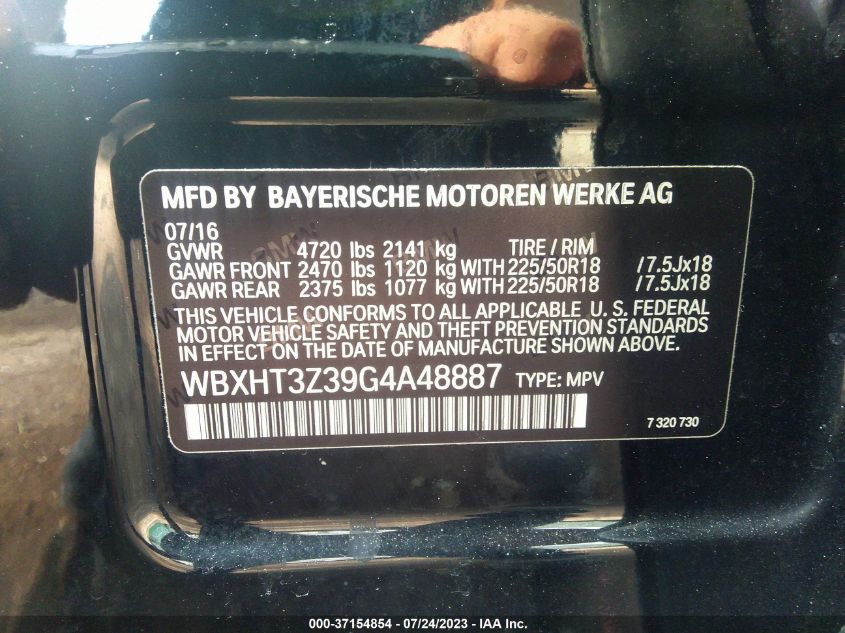 2016 BMW X1 XDRIVE28I - WBXHT3Z39G4A48887