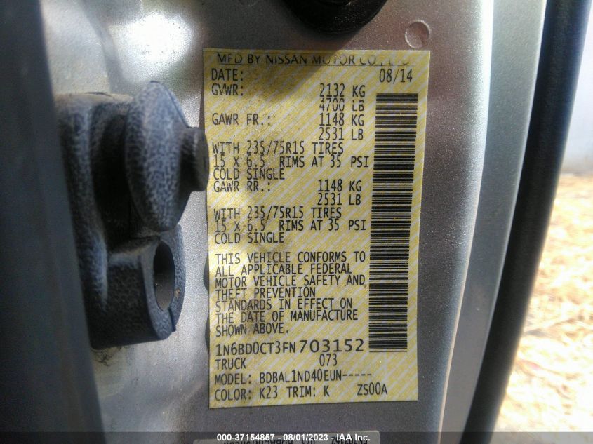 2015 NISSAN FRONTIER S - 1N6BD0CT3FN703152