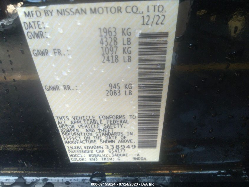2023 NISSAN ALTIMA 2.5 SV - 1N4BL4DV0PN338949